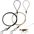 Mi Metty Chew Proof Dog Leash Six Foot Metal Cable Lead. Heavy Duty Leash Made of Coated Wire
