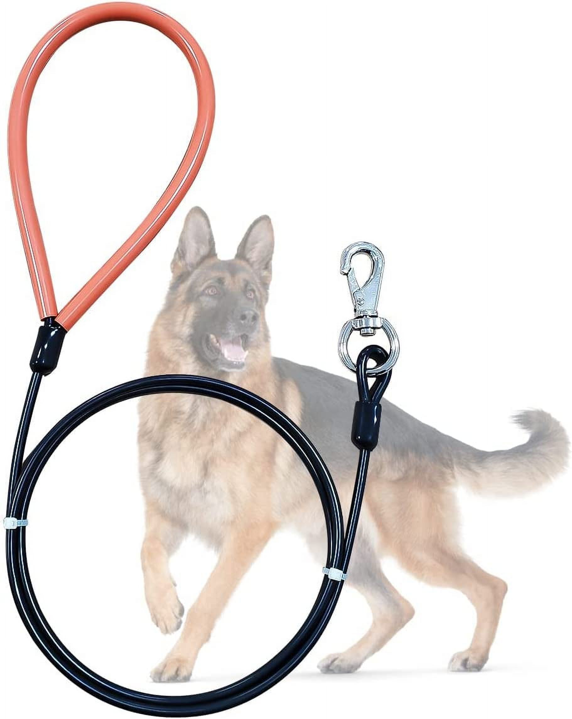 Laisse Tie-out Anti-mâchonnement Mi Metty Pour Chien - 9 M, Câble Métallique Résistant Pour Chiens De Taille Moyenne à Grande