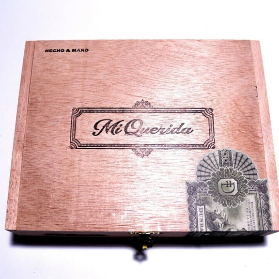 Mi Querida Ancho Largo Empty Wood Cigar Box 8.5" x 7" x 2"