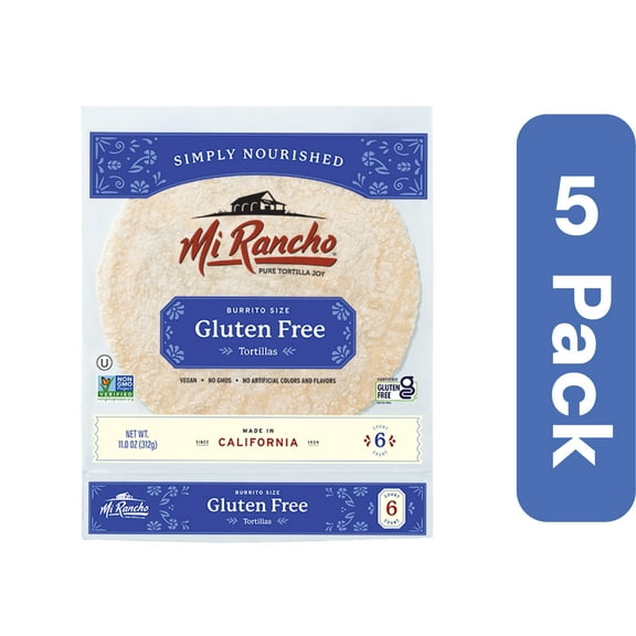 Mi Rancho Gluten Free Flour Tortillas 12.44 lb (Pack Of 5)