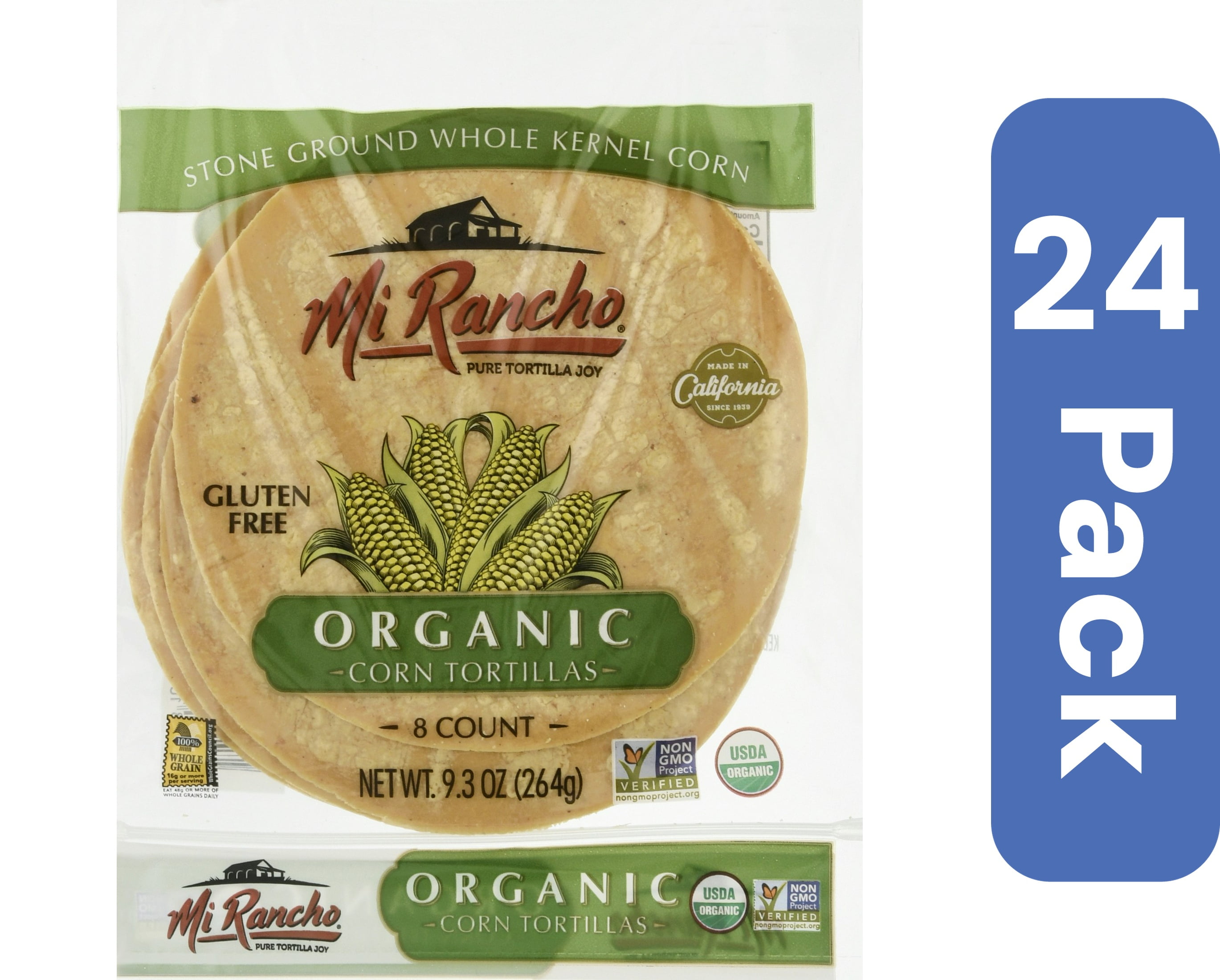 Mi Rancho Organic Tortilla Corn Bag 8 Count (Pack of 24)