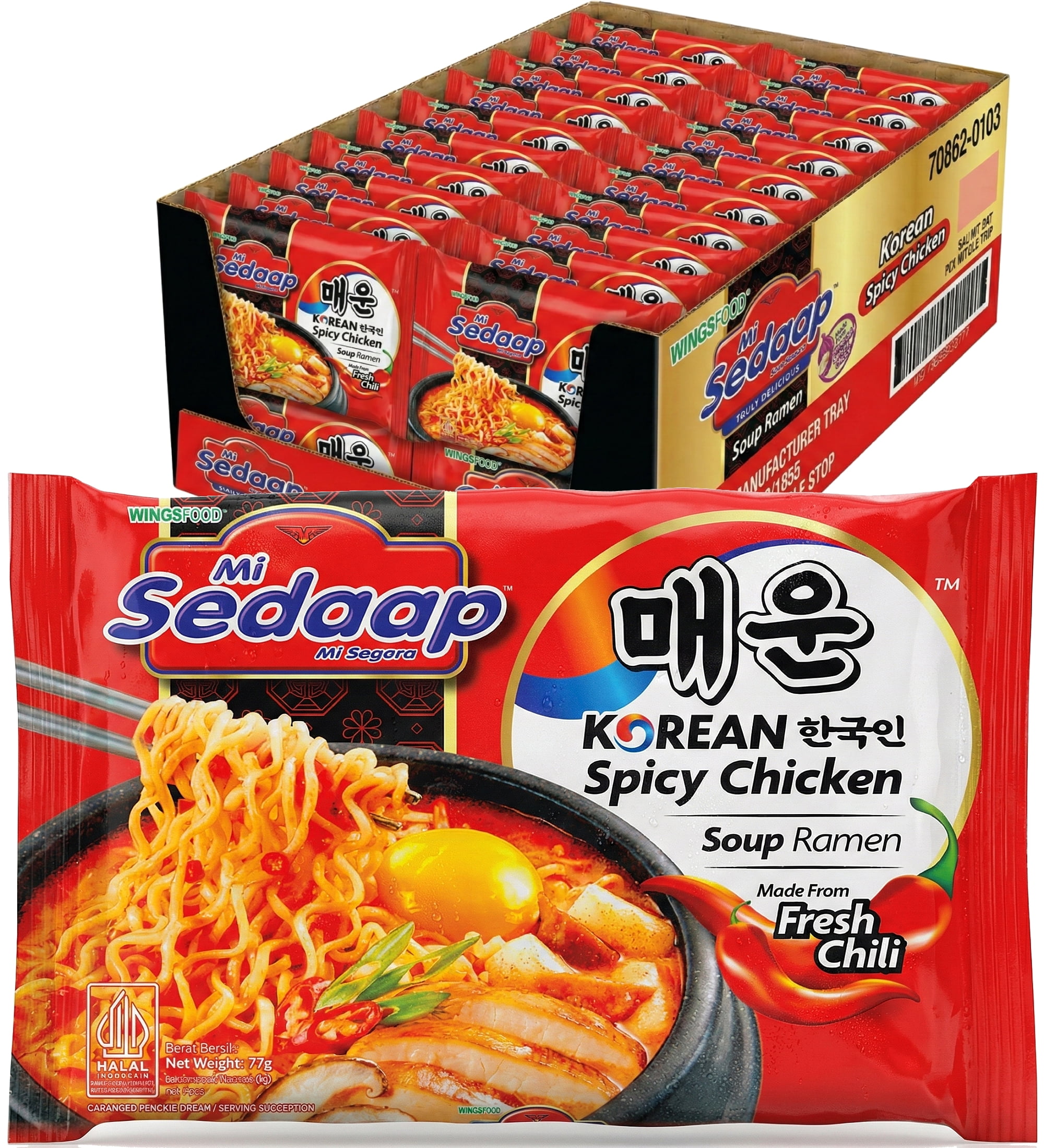 mie sedaap 40 点セットミックス Mi Sedaap - Korean Style Spicy Chicken Flavored (Soup Packet (Pack
