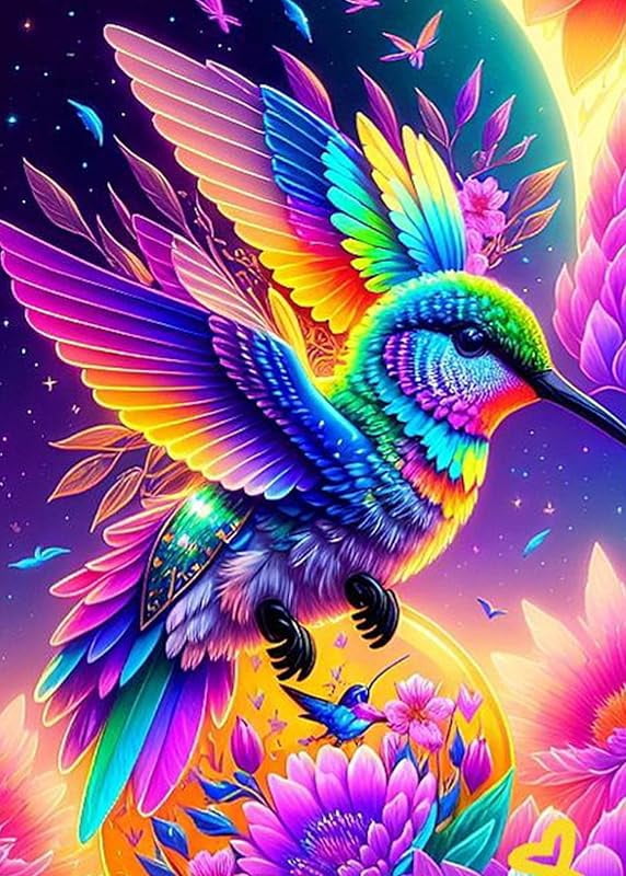 KEUASDV Diamond Painting Kit For Adults - Flower Elephant 5D Full Drill, 12x16 Inch, DIY Art For Relaxation & Wall Decor