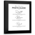 thumbnail image 1 of Mi, Suki 11x14 Black Modern Framed Museum Art Print Titled - Italian Pasta Types, 1 of 5