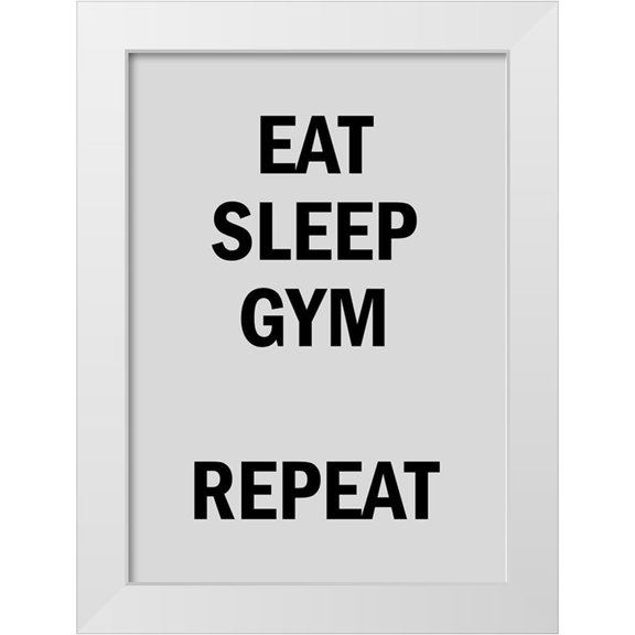 Mi, Suki 11x14 White Modern Wood Framed Museum Art Print Titled - Gym Repeat