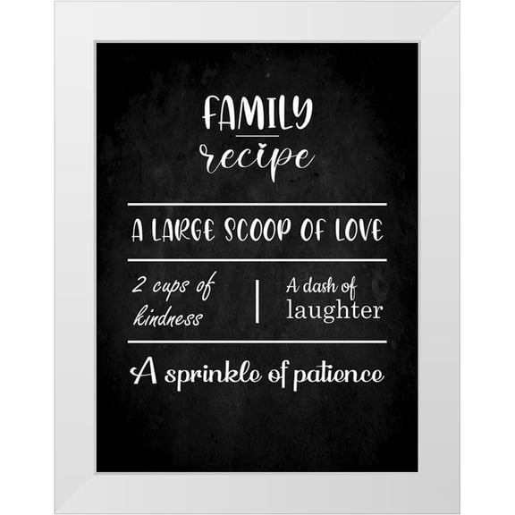 Mi, Suki 12x14 White Modern Wood Framed Museum Art Print Titled - Family Recipe