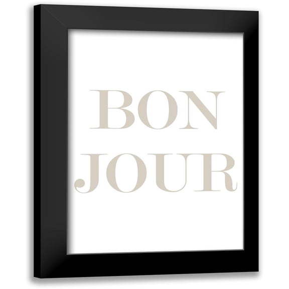Mi, Suki 18x24 Black Modern Framed Museum Art Print Titled - Bon Jour