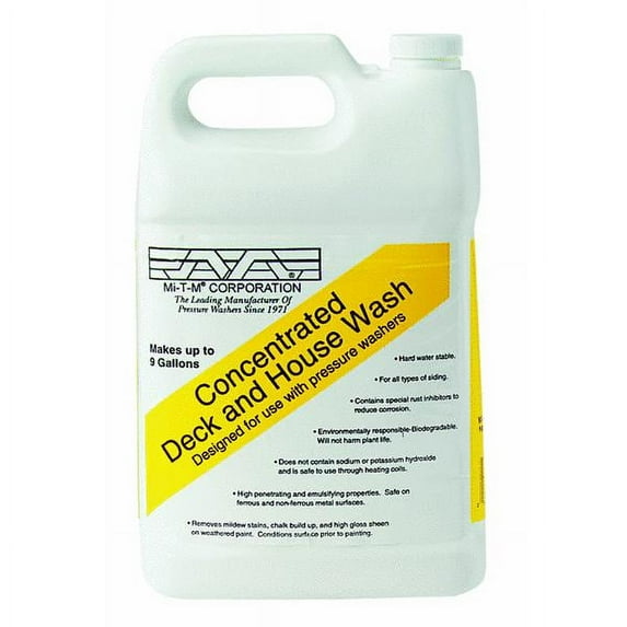 Mi-T-M Deck & House Pressure Washer Cleaner - All Purpose Liquid - 1 Gallon