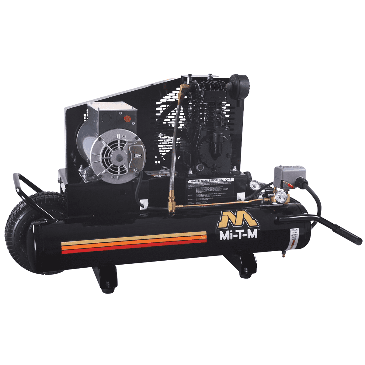 Mi-T-M Single Stage compressor electric Belt Drive 8 Gall - Walmart.com