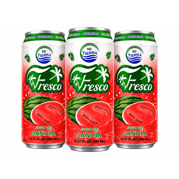Mi Tierra Natural Watermelon Juice, 16.57oz(Pack of 3)
