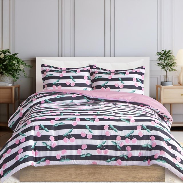 Mi Zone Kids Full/Queen Girls Comforter Sets 3Pcs Cherries Printed All