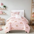 thumbnail image 1 of Mi Zone Kids Twin/Twin XL Size Comforter Sets, Pink Kids Bed in a Bag for Girls, 6-Piece Rainbow and Metallic Stars Girls Comforter Bedding Set with bed sheets, 1 of 7