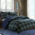thumbnail image 1 of Home Essence Teen Blue Plaid 3 Piece Comforter Set, Twin/Twin-XL, 1 of 8