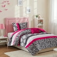 thumbnail image 1 of Mi Zone Twin/Twin XL Comforter Set, 3 Piece Polka Dot Girl Dorm Bedding Sets, Pink Zebra Print Kids Bedding Comforter Set  with Decor Pillow, 1 of 10