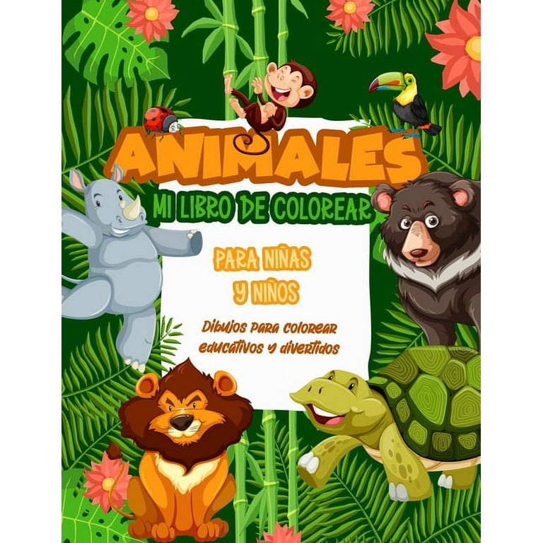 Libro de colorear para niños: Libros educativos y fáciles para colorear  animales para niños (Paperback)