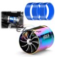 thumbnail image 1 of Mi2KA Turbine Air Intake Fuel Gas Saver Double Fan System Turbo 2.5"-3.0" Silver, 1 of 6