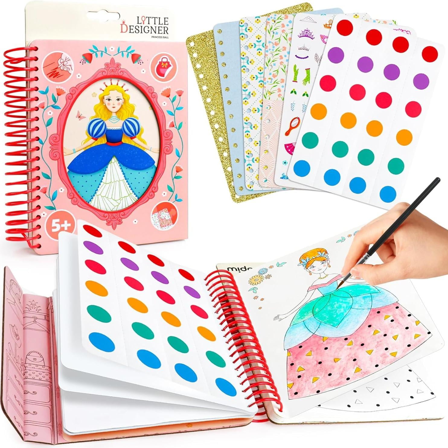 MiDeer Fashion Design Sketchbook with Watercolor Painting, Princess