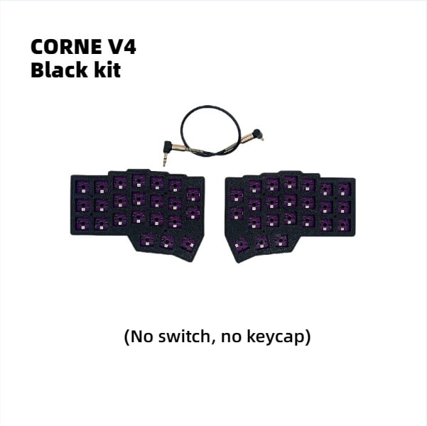 MiFuny CORNE V4 Split Keyboard Kit White No Carving Keycap Wired RGB Hot-swappable Support VIAL Left and Right Hand Split Keyboard