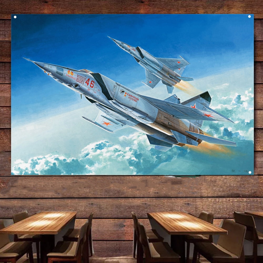MiG-25RB RBT Foxbat Fighter Bomber Poster Wall Flag - Air Force Attack ...