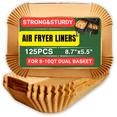 thumbnail image 1 of MiKapana Rectangular Disposable Air Fryer Liners, Rectangular Paper Liner, Parchment Paper Non-Stick, 8.7"x5.5"x1.7",100 Count, 1 of 7