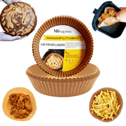 MiKapana Air Fryer Liners, Household, Parchment Paper Non-Stick, Round 6.3", 100 Count, 1 Pack