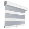 thumbnail image 1 of MiLin Cordless Blackout Zebra Blinds, Light Control Shading Privacy Dual Layer Roller Window Shades and Blinds, Fast Delivery Custom Cut to Size 12-70 Width Inch (Blackout Grey, 63" W X 60" H), 1 of 6