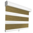thumbnail image 1 of MiLin Cordless Blackout Zebra Blinds, Light Control Shading Privacy Dual Layer Roller Window Shades and Blinds, Fast Delivery Custom Cut to Size 12-70 Width Inch (Blackout Brown, 39" W X 72" H), 1 of 6
