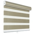 thumbnail image 1 of MiLin Cordless Blackout Zebra Blinds, Light Control Shading Privacy Dual Layer Roller Window Shades and Blinds, Day and Night Blinds Fast Delivery Custom (Blackout Khaki, 61" W X 60" H), 1 of 6