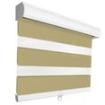 thumbnail image 1 of MiLin Cordless Blackout Zebra Blinds, Light Control Shading Privacy Dual Layer Roller Window Shades and Blinds, Fast Delivery Custom Cut to Size 12-70 Width Inch (Blackout Khaki, 67" W X 48" H), 1 of 6