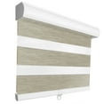 thumbnail image 1 of MiLin Cordless Blackout Zebra Blinds, Light Control Shading Privacy Dual Layer Roller Window Shades and Blinds, Fast Delivery Custom Cut to Size 12-70 Width Inch (Blackout Linen, 37" W X 48" H), 1 of 6