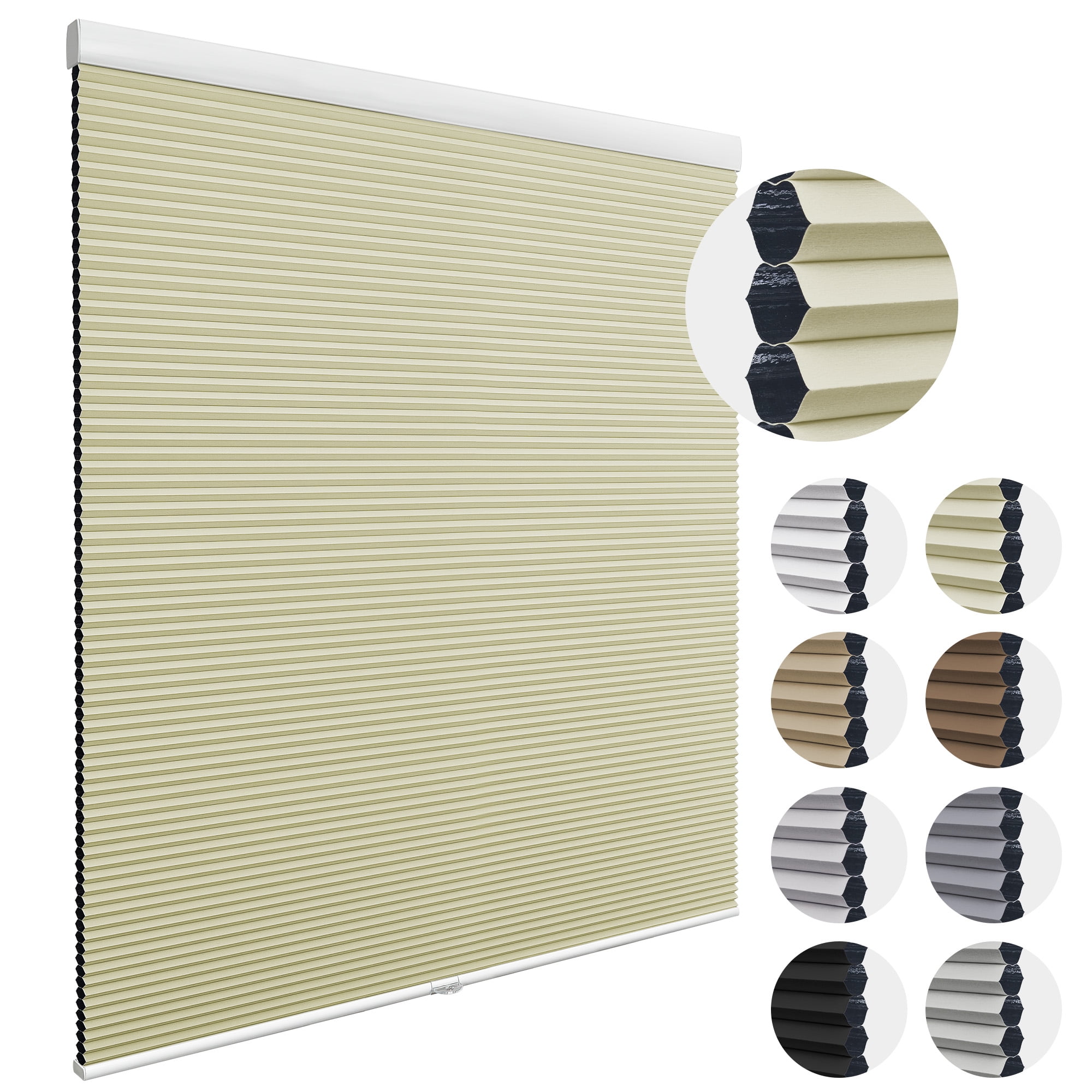 MiLin Cordless Cellular Shades Cellular Blinds for Windows Light