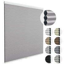 MiLin Cordless Cellular Shades Cellular Blinds for Windows Light Filtering Honeycomb Design Blinds and Shades Noise Reduction Shades for Home Offices (Light Filtering Gray, 12" W X 48" H)
