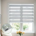 MiLin Cordless Zebra Blinds Blackout Zebra Windows Shades Dual Layer