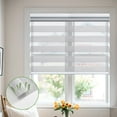 thumbnail image 1 of MiLin Cordless Zebra Blinds Light Filtering Zebra Windows Shades Dual Layer Free-Stop Roller Shades Privacy Reduce Noise Zebra Shades for Windows (Light Filtering Light Grey, 47 1/2" W X 72" H), 1 of 7