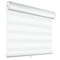 thumbnail image 1 of MiLin Cordless Zebra Blinds Window Blinds and Shades Dual Layer Roller Shades, Custom Size, Sheer or Privacy Light Control, Day and Night Window Shades (Light Filtering White, 62" W X 48" H), 1 of 6