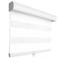 thumbnail image 1 of MiLin Cordless Zebra Blinds Window Shades, Light Control for Day and Night Dual Layer Roller Window Shades, Custom Cut to Size 12-70 Width Inch (Light Filtering White, 25" W X 48" H), 1 of 6