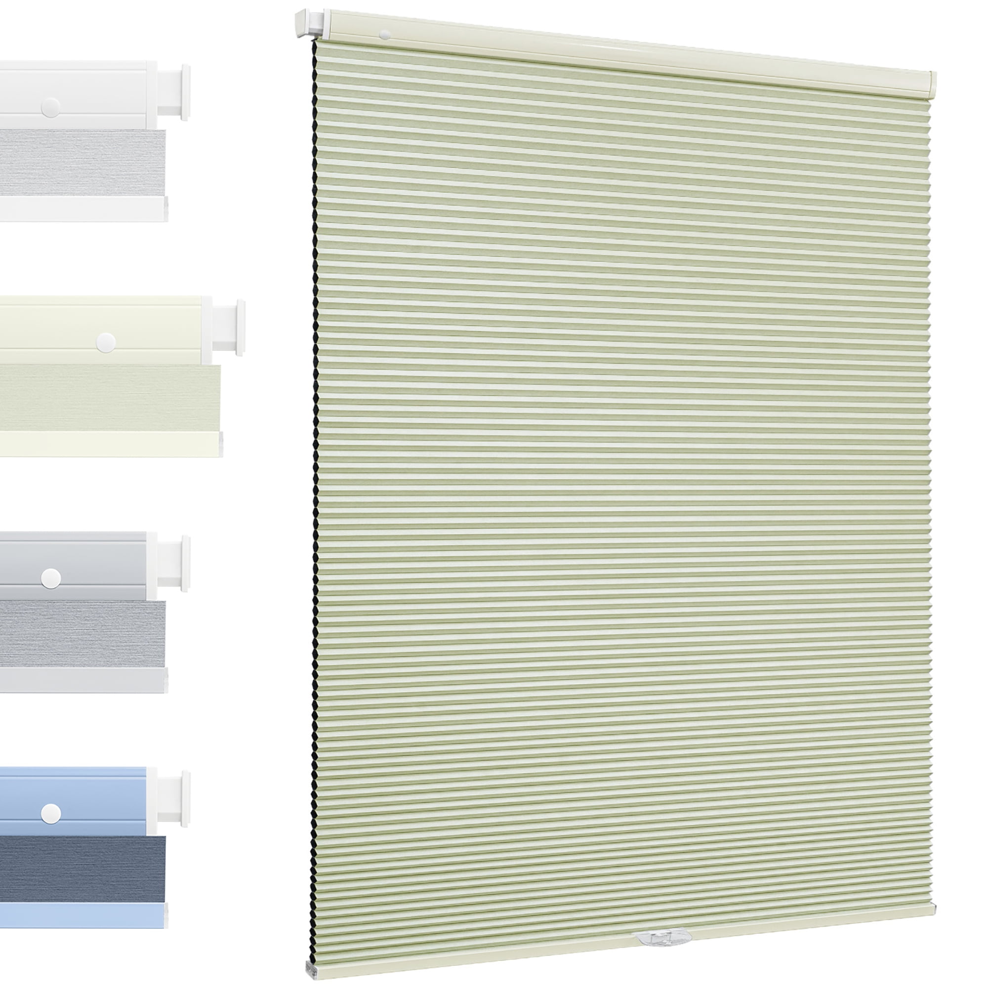 MiLin No Drill Cellular Shades - Cordless Cellular Blinds No Tools for ...