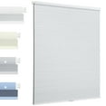 thumbnail image 1 of MiLin No Drill Cellular Shades - Cordless Cellular Blinds No Tools for Indoor Windows Bottom Up Blinds Tension Shades Easy to Install for Home Office (Blackout White, 45" W X 55" H), 1 of 6