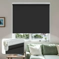 thumbnail image 1 of MiLin No Tools No Drill Cordless Roller Shades Roller Windows Shades Thermal Insulated Reduce Noise Privacy Window Roller Blinds for Home and Office (Blackout, Black, 26 1/2"W X 72"H), 1 of 6