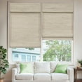 thumbnail image 1 of MiLin Roman Shades for Windows Cordless Blackout Roman Window Shades Blinds 100% Natural Linen Hand-Made Roman Blinds (Sugar Land with Lining, Block 60%-70% Light, 78" W X 60" H), 1 of 5