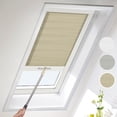 thumbnail image 1 of MiLin Skylight Blinds and Cordless Cellular Shades for Roof Inclined Plane Room Windows (Light Filtering Beige, 44 1/2" W X 48" H), 1 of 9