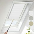 thumbnail image 1 of MiLin Skylight Blinds and Cordless Cellular Shades for Roof Inclined Plane Room Windows (Light Filtering White, 12" W X 48" H), 1 of 9