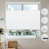 MiLin Top Down Bottom Up Cellular Blinds for Windows Cordless Cellular Shades Honeycomb Design Room Darkening Shades for Home, Bedroom, Office (Blackout White, 18" W X 48" H)