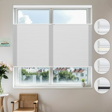 MiLin Top Down Bottom Up Cellular Blinds for Windows Cordless Cellular Shades Honeycomb Design Room Darkening Shades for Home, Bedroom, Office (Light Filtering Gray, 18" W X 48" H)