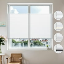MiLin Top Down Bottom Up Cellular Blinds for Windows Cordless Cellular Shades Honeycomb Design Room Darkening Shades for Home, Bedroom, Office (Light Filtering White, 18" W X 48" H)