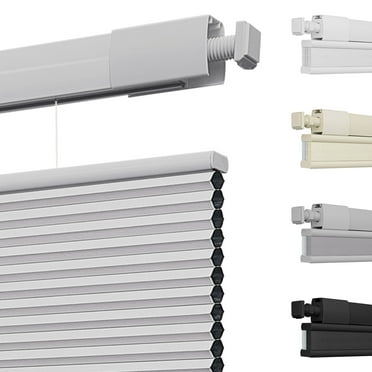 MiLin Top Down Bottom Up Cordless Cellular Shades No Drill Color-Matched No Tools Cellular Blinds for Windows Honeycomb Design Indoor Shades (Blackout Grey, 24" W X 48" H)