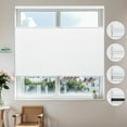 thumbnail image 1 of MiLin Top Down Bottom Up Cellular Blinds for Windows Cordless Cellular Shades Honeycomb Design Room Darkening Shades for Home, Bedroom, Office (Blackout White, 67 1/2" W X 72" H), 1 of 6