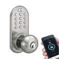thumbnail image 1 of MiLocks BLQKK-01SN Bluetooth/Keypad Doorknob, Satin Nickel, 1 of 5