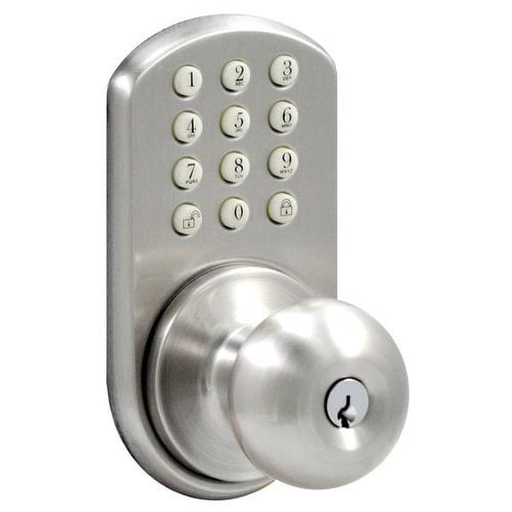 MiLocks HKK-01SN Touchpad Electronic Door Knob, Satin Nickel