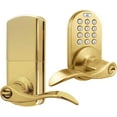 thumbnail image 1 of MiLocks Keyless Entry Door Lock, Electronic Keypad Door Lock with Handle, Digital Lever Handle Door Lock for Interior Doors, Polished Brass Finish, 1 of 6